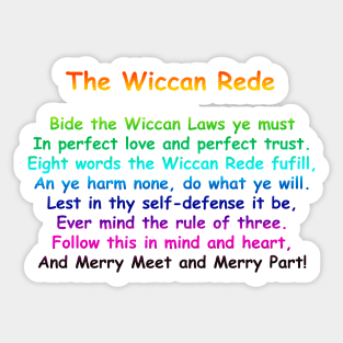 The Wiccan Rede Sticker